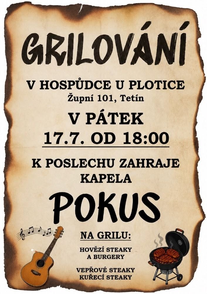 Grilování v Hospůdce U Plotice