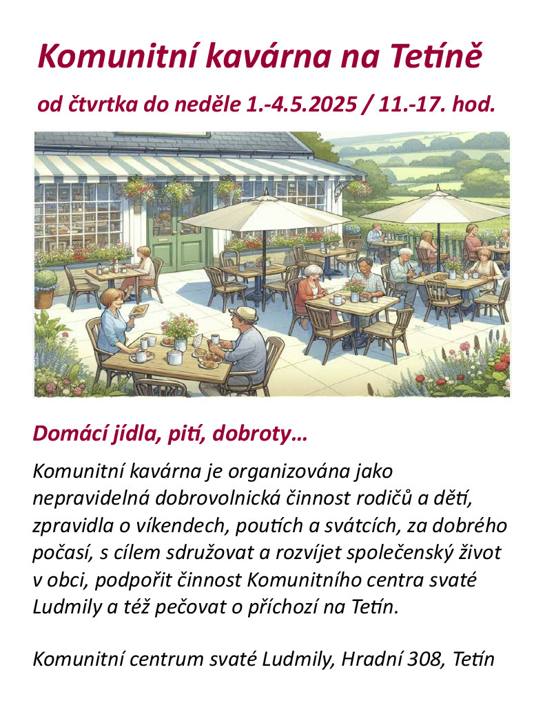 Komunitní kavárna otevřena